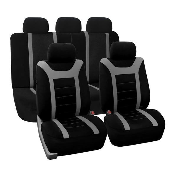 FH Group Striped Universal Sport Seat Covers Fit For Car Truck SUV Van - Full Set