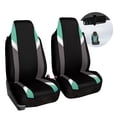 thumbnail image 1 of FH Group Supreme Modernistic Flat Cloth Car Seat Cover, Universal Mint Front Set Seat Cover with Air Freshener, 1 of 5