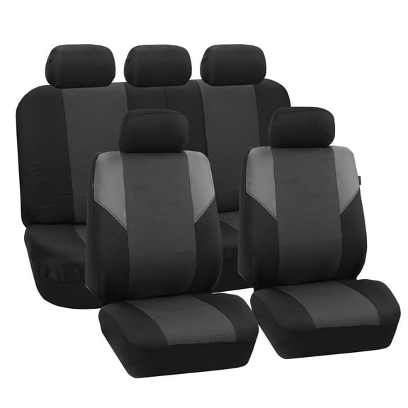 FH Group Timeless Cross Weave Seat Covers Fit For Car Truck SUV Van - Full Set