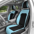 thumbnail image 1 of FH Group Tour19 Durable Comfort Faux Leather 3D Mesh Seat Cushions for Car Truck SUV Van – Blue Front Seats, 1 of 7