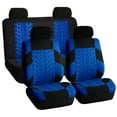 thumbnail image 1 of FH Group Travel Master Seat Covers Airbag Ready & Rear Split 4 Headrests Full Set Black and Blue, 1 of 6