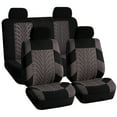 thumbnail image 1 of FH Group Travel Master Seat Covers Airbag Ready & Rear Split 4 Headrests Full Set Black and Gray, 1 of 6