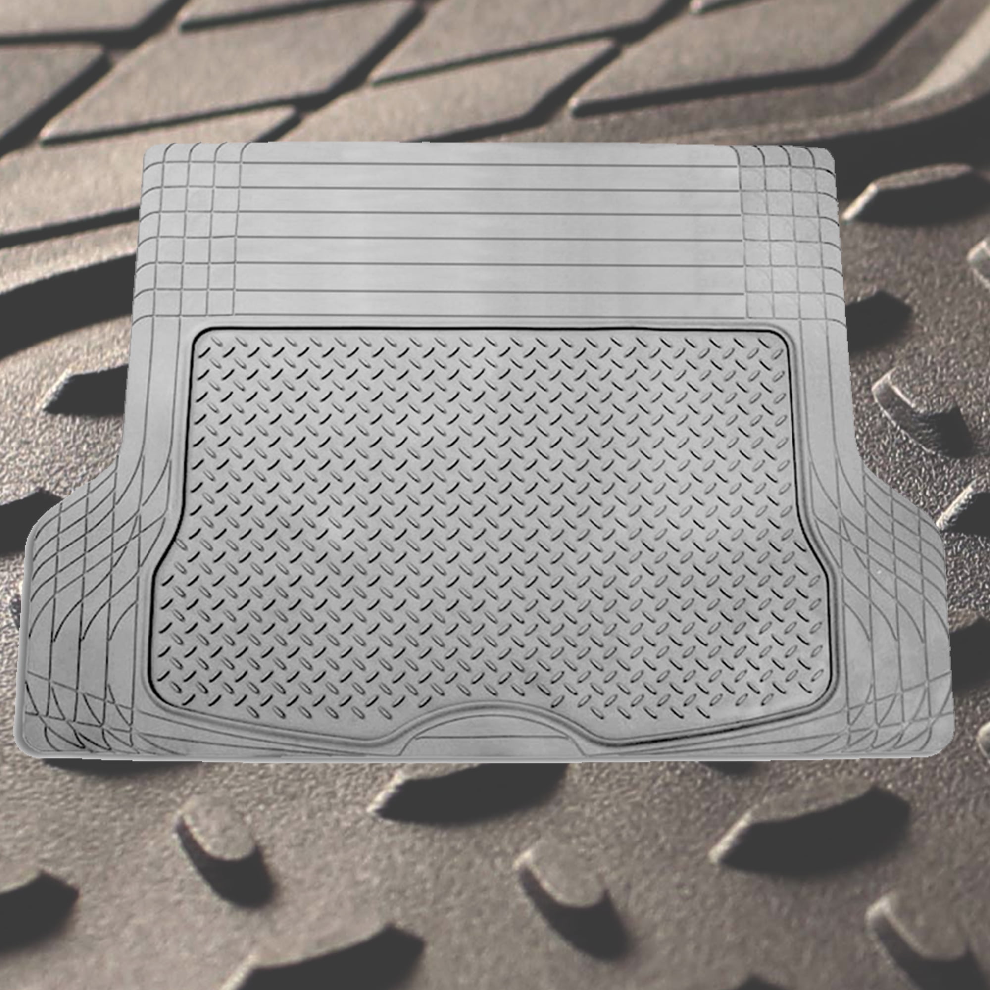 Universal Fit Gray Heavy-Duty Rubber Cargo Mat