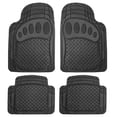thumbnail image 1 of FH Group Trimmable ClimaProof Rubber Floor Mats With Footprint Design Black – Full Set, 1 of 7