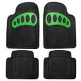 thumbnail image 1 of FH Group Trimmable ClimaProof Rubber Floor Mats With Footprint Design Green/Black – Full Set, 1 of 6