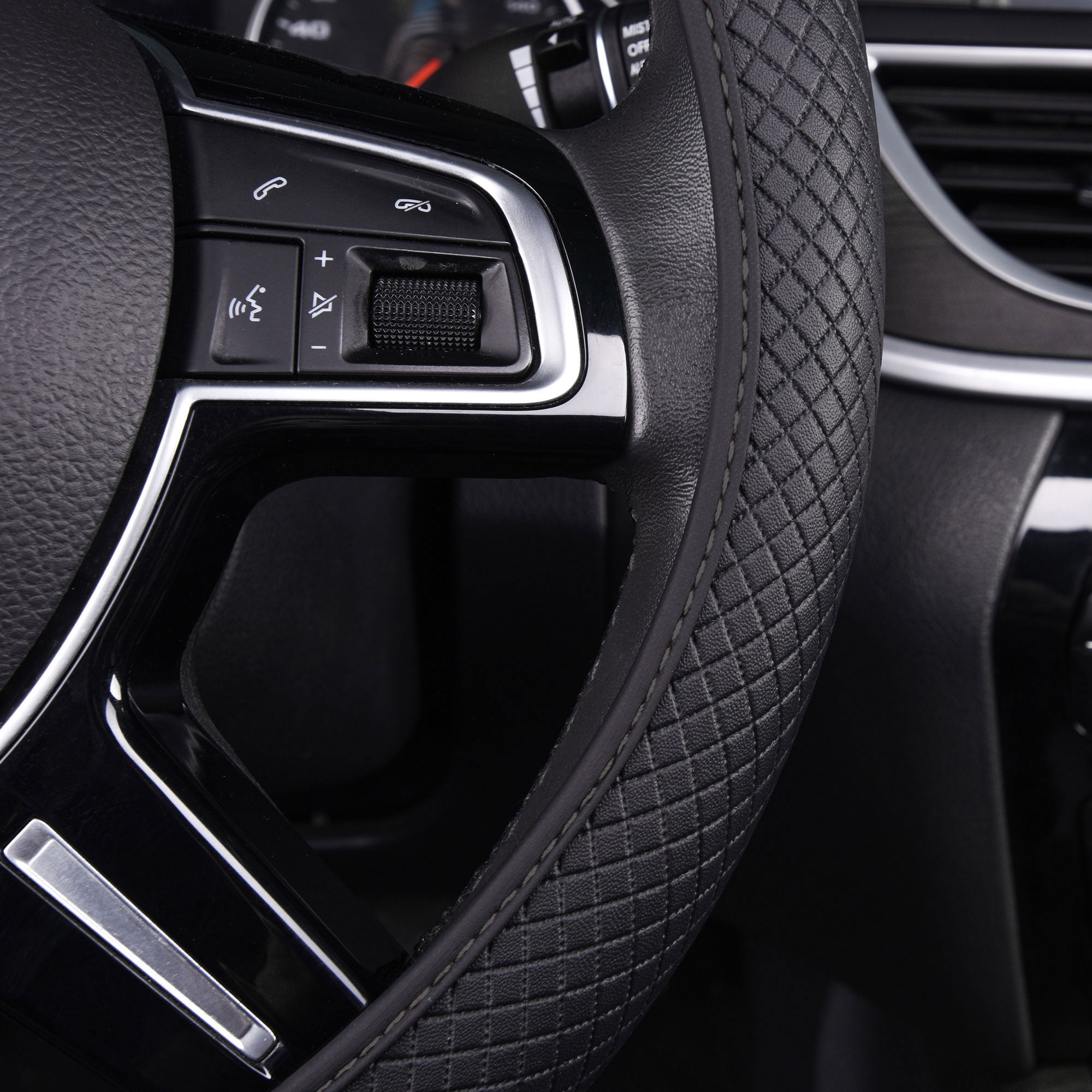 Comfort Steering Wheel Cover Lampa Club Premium, 44/46cm, Black