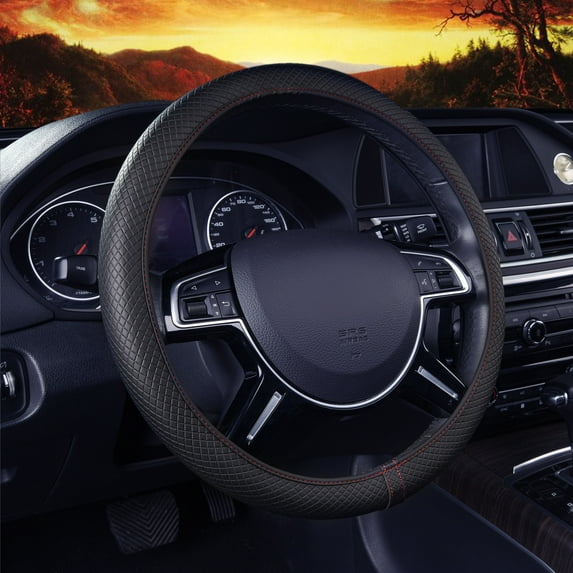 FH Group Ultra Comfort Leatherette Flexible Steering Wheel Cover Red FH2020-RED