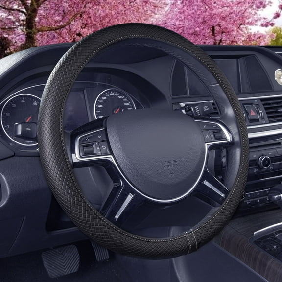 FH Group Ultra Comfort Leatherette Flexible Steering Wheel Cover White FH2020-WHITE