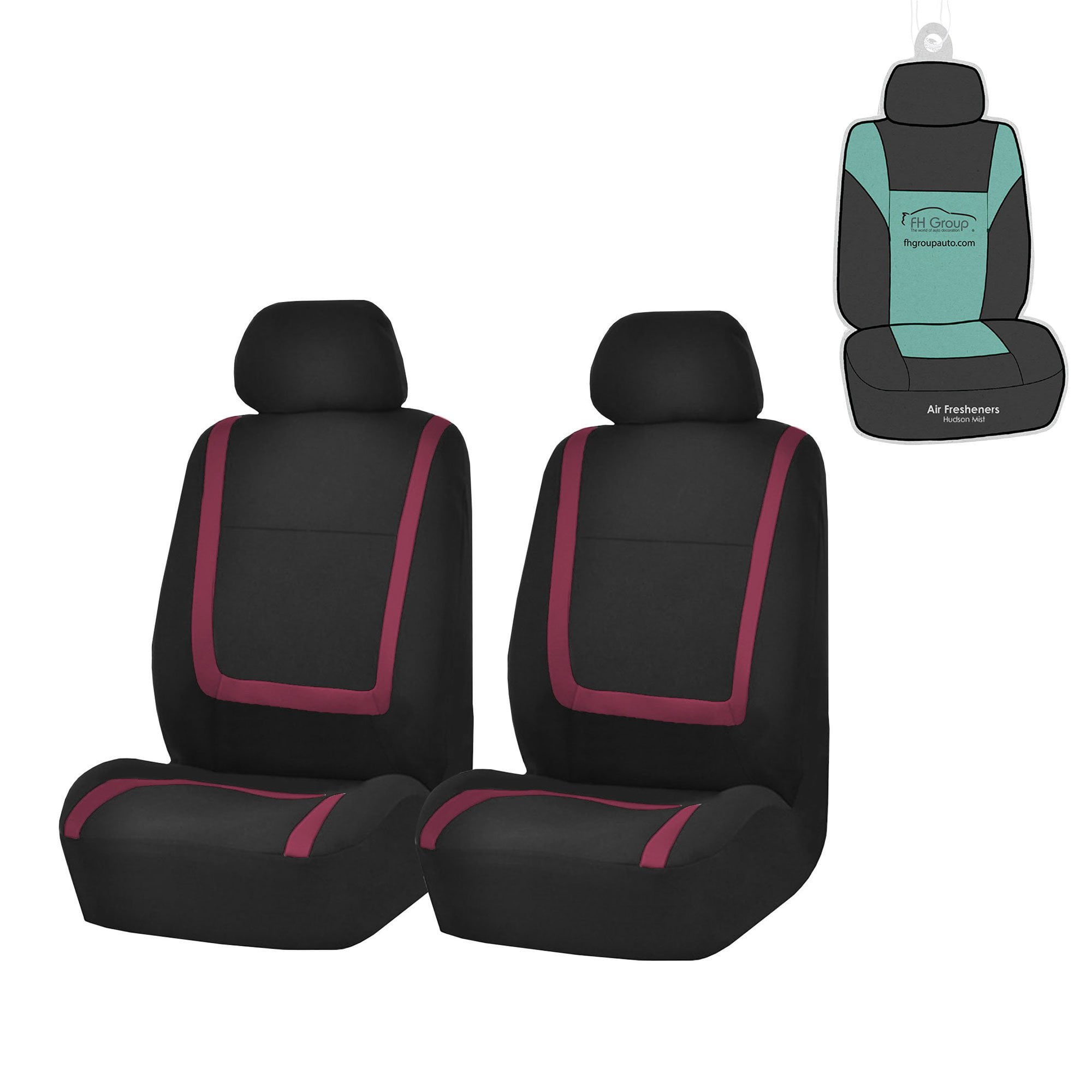 FH Group Automotive Seat Covers - Full Set Universal Fit - Gray Flat Cloth  - Car Truck SUV Interior Accessories