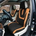 thumbnail image 1 of FH Group Universal Deluxe Faux Leather Car Seat Covers with Modern Pattern Fit for Cars, Trucks, SUVs or Van – Brown Front Seats, 1 of 8