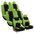 thumbnail image 1 of FH Group Universal Fit 3 Rows Flat Cloth Car Seat Covers for Auto Trucks SUV, Split Benches - 8 Seaters Green, 1 of 9