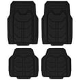 thumbnail image 1 of FH Group Universal Fit Bold Geometric Car Floor Mats with Trimmable Design  - Black Full Set, 1 of 8