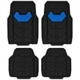 thumbnail image 1 of FH Group Universal Fit Bold Geometric Car Floor Mats with Trimmable Design  - Blue Full Set, 1 of 8