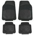 thumbnail image 1 of FH Group Universal Fit Car Floor Mats Metallic Rubber Mats Full Set - Black, 1 of 6