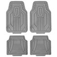 thumbnail image 1 of FH Group Universal Fit Classic Symmetrical  Car Floor Mats with Trimmable Design  - Gray Full Set, 1 of 8