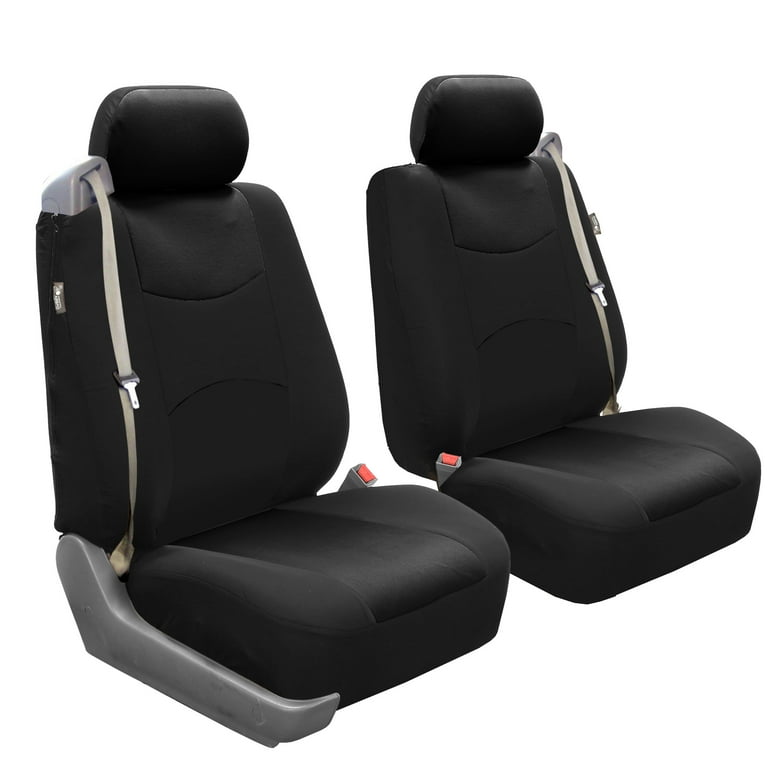 BWTJF Black Car Seat Covers for Front Seat, Universal Seat Covers