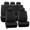 thumbnail image 1 of FH Group Universal Fit Deluxe Leatherette Padded Seat Covers For Car Truck SUV Van - Black Full Set, 1 of 8
