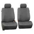 thumbnail image 1 of FH Group Universal Fit Deluxe Leatherette Padded Seat Covers For Car Truck SUV Van - Gray Front Set, 1 of 4
