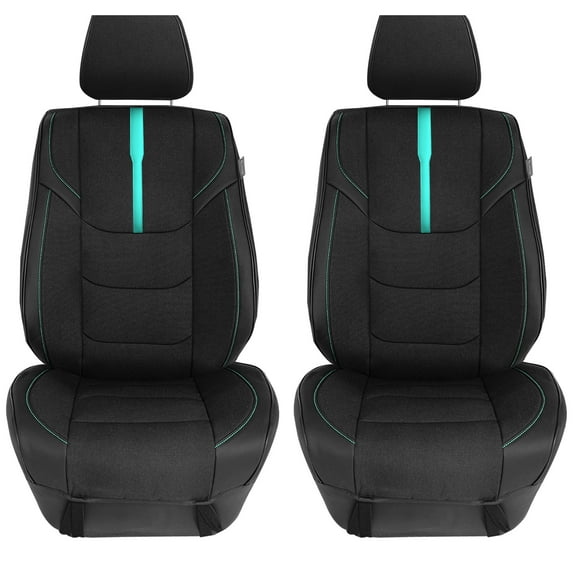 FH Group Universal Fit Faux Leather Car Seat Covers, Low Back Seat for SUV, Sedan, Van - Mint Front Seats