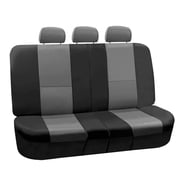 FH Group Universal Fit Faux Leather Car Seat Covers, Waterproof Rear Set - Gray Black PU002013GRAYBLACK