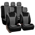 thumbnail image 1 of FH Group Universal Fit Faux Leather Car Seat Covers for SUV, Truck Split Rear Bench Full Set - Gray, 1 of 5