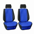 thumbnail image 1 of FH Group Universal Fit Faux Leather Seat Cushion Cover Pad Protectors Front - Blue 2Pc, 1 of 6