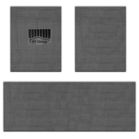 FH Group Universal Fit Heavy Duty DIY Trimmable Car Floor Mats for SUV Van Truck - Solid Gray