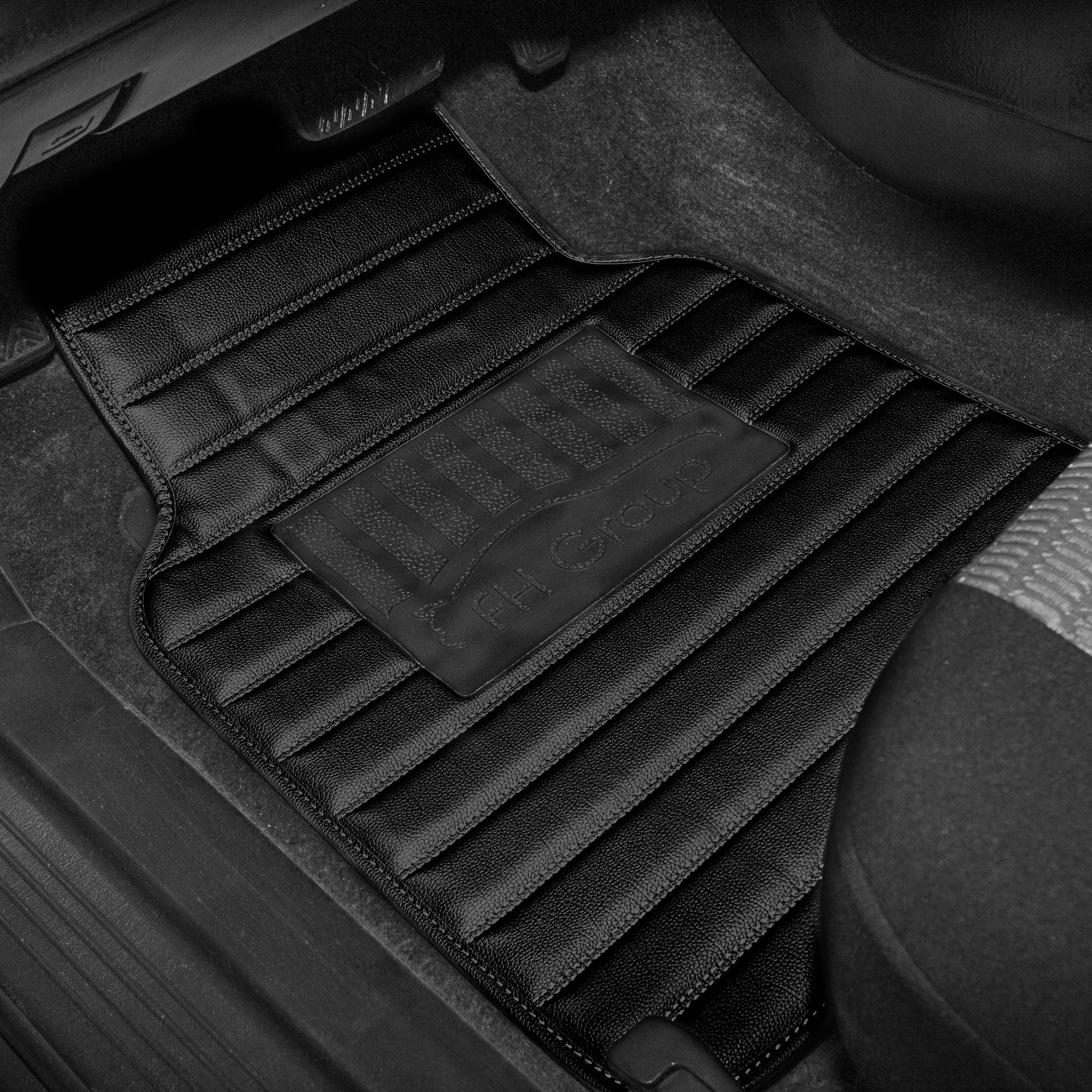 FH Group Universal Fit PU Leather Floor Mats for Car Van Truck SUV