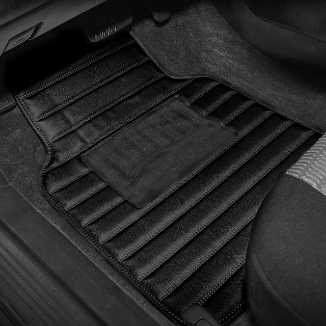 FH Group Universal Fit PU Leather Floor Mats for Car Van Truck SUV