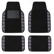 4-Piece All-Weather Floor Mat Set With Cargo Liner - Black, Trim-to-Fit, Anti-Slip