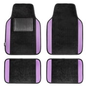 FH Group Universal Fit Premium Carpet Car Floor Mats Front & Rear Full Set - Purple F14407PURPLE