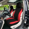 thumbnail image 1 of FH Group Universal Fit Red Car Seat Covers, Classic Cloth Seat Protector for Trucks, SUVs & Vans, Washable - Full Set, 1 of 7