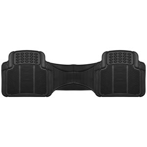 FH Group Universal Fit Rubber Floor Mats Black Rear