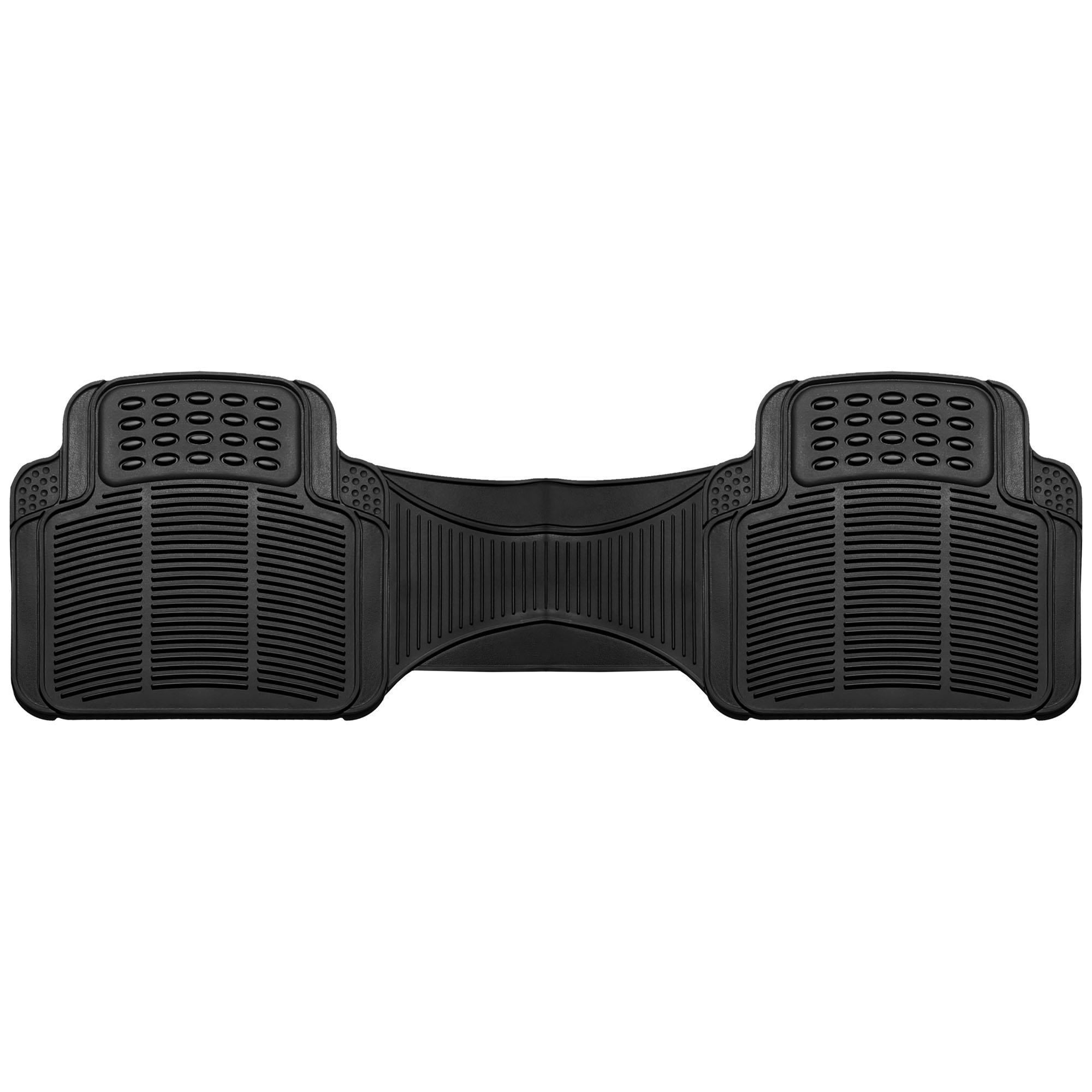 FH Group Universal Fit Rubber Floor Mats Black Rear
