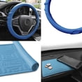 thumbnail image 1 of FH Group Universal Fit Silicone Steering Wheel Cover Grip Marks w/ Blue Dash Mat Blue for Auto FH3003BLUE-FH3011BLUE, 1 of 5