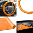 thumbnail image 1 of FH Group Universal Fit Silicone Steering Wheel Cover Grip Marks w/ Orange Dash Mat Orange for Auto FH3003ORANGE-FH3011ORANGE, 1 of 5