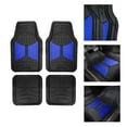 thumbnail image 1 of FH Group Universal Fit Two-tone Car Floor Mats Heavy Duty Rubber Full Set 4Pc - F11313BLUE, 1 of 6