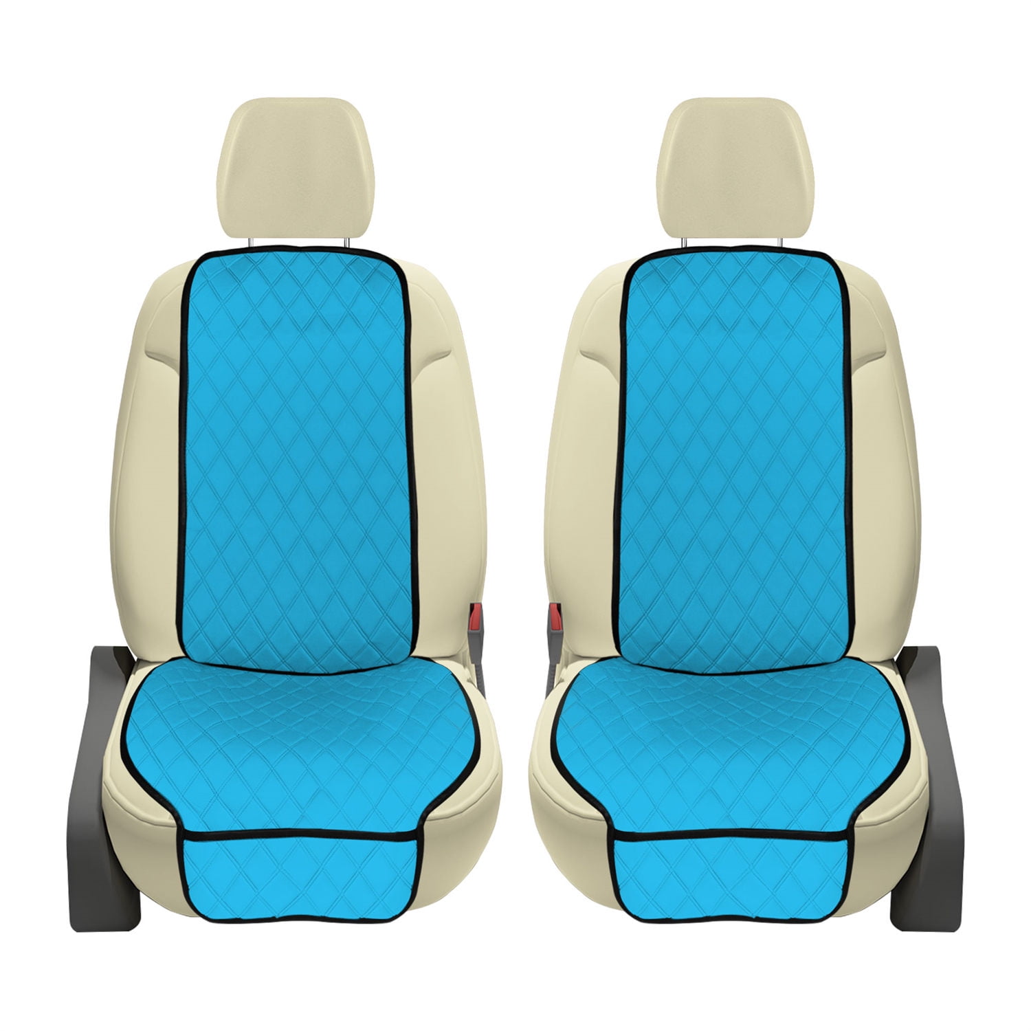 FH Group Neosupreme Car Seat Protectors Universal Front Set Aqua with Air Freshener