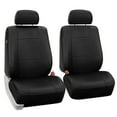thumbnail image 1 of FH Group Universal PU Leather Seat Covers For Car Truck SUV Van - Front Set Black, 1 of 6