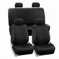 thumbnail image 1 of FH Group Universal PU Leather Seat Covers For Car Truck SUV Van - Solid Bnech Full Set Black, 1 of 7
