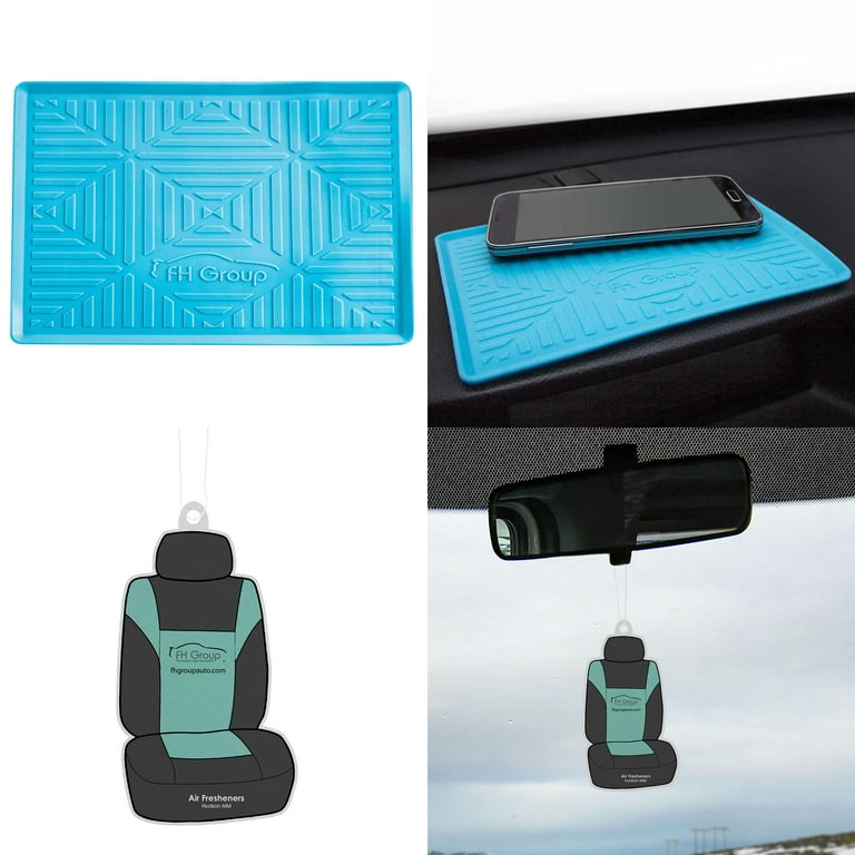 FH Group Universal Silicone Anti Slip Dashboard Mat Light Blue 0.3 lb. with Air Freshener Walmart