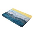 thumbnail image 1 of Fab Habitat Geometric Abstract Nature Extra Thick Doormat - Handwoven, Durable - Natural Coir - Entryway, Front Door, Porch, Patio -Shades of Sea Blue (24" x 36" Thick), 1 of 7