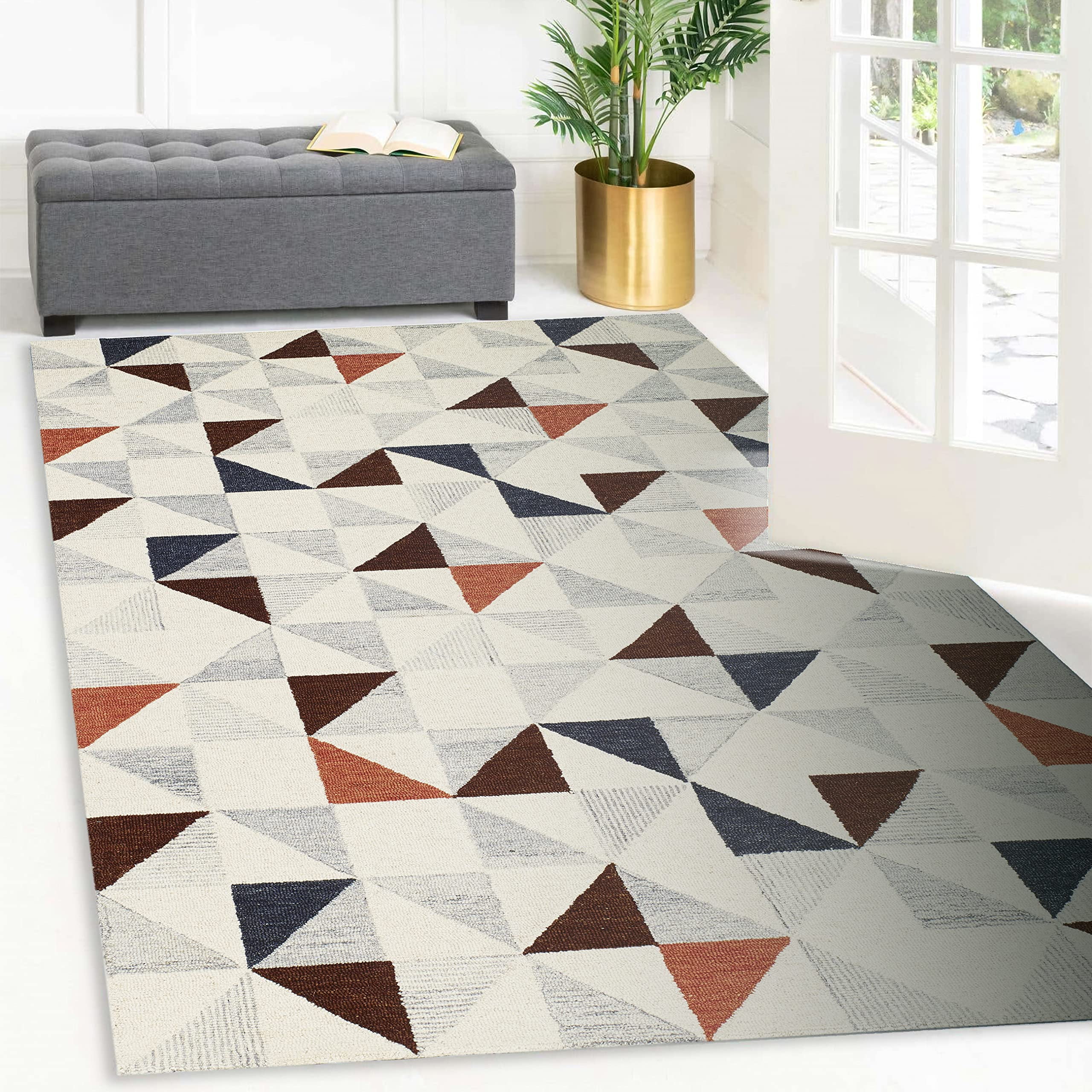 FH Home Jute Rugs - Handmade, Soft Natural Feel Underfoot - Durable, Textured Weave - Area Rug for Indoor Use - Glenwood - Natural (2' x 3')