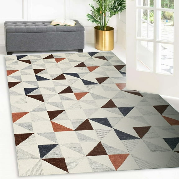FH Home Jute Rugs - Handmade, Soft Natural Feel Underfoot - Durable, Textured Weave - Area Rug for Indoor Use - Glenwood - Natural (2' x 3')