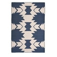 thumbnail image 1 of FH Home Machine Washable Area Rug - Hand Woven, Stain Resistant, Reversible - Premium Recycled Polyester Yarn - Aztec, Kilim - Bedroom, Living/Dining Room - Phoenix - Navy/Blush - 7 x 10 ft, 1 of 7