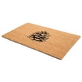 thumbnail image 1 of Fab Habitat Non Slip Doormat - Durable, Thin - Natural Coir & Rubber - Entryway, Front Door, Porch, Patio - Nature Lover Pine Cone Black/Natural (18" x 30" Non-Slip), 1 of 10