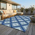 thumbnail image 1 of FH Home Outdoor Camping Rug - Waterproof, Fade Resistant, Reversible - Premium Recycled Plastic - Geometric - Large Patio, Deck, Sunroom, RV - Aztec Kilim - Blue Multi - 9 x 12 ft Foldable, 1 of 7