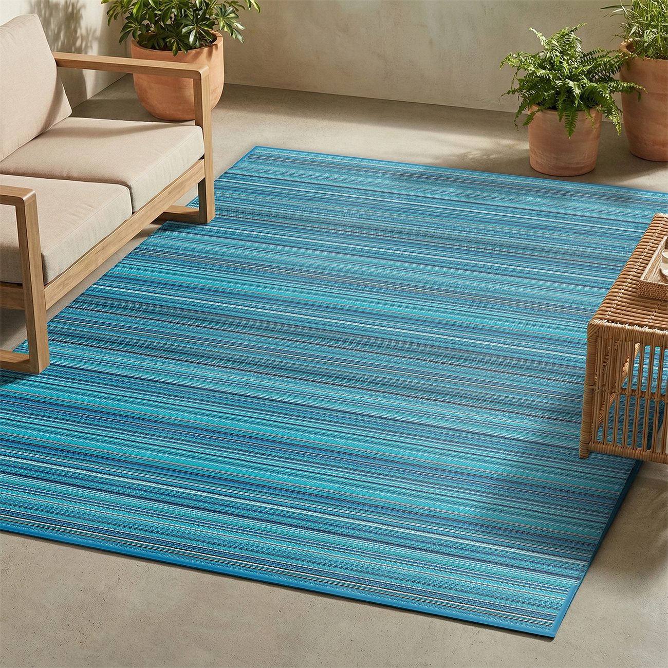 Sunroom Rugs FH Home Outdoor Camping Rug - Waterproof, Fade Resistant, Reversible ...