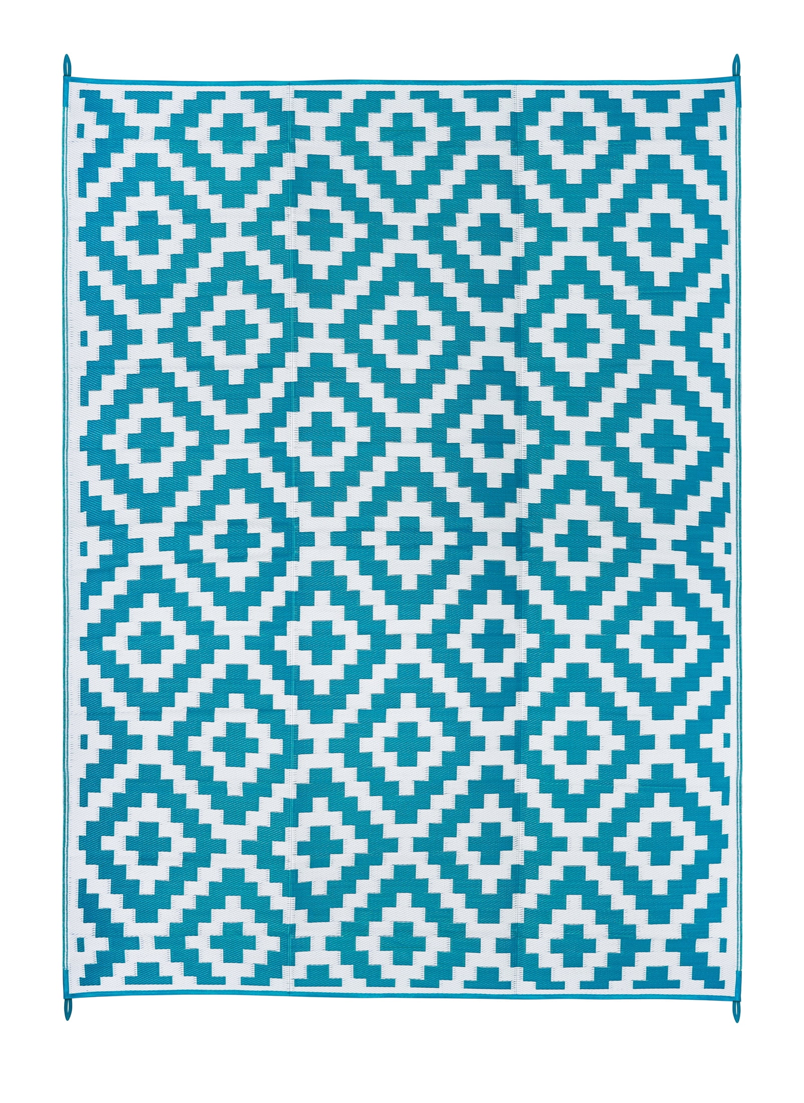 FH Home Outdoor Rug - Waterproof, Fade Resistant, Crease-Free - Premium  Recycled Plastic - Geometric - Patio, Deck, Porch, Balcony, Laundry Room 