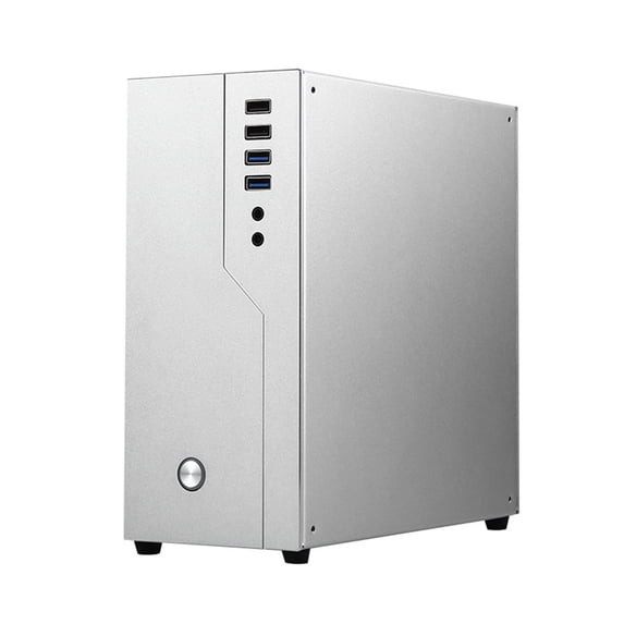 FH01 Mini ITX Computer for Case All Aluminum HTPC Office Home Theater Computer Box Desktop Chassis Front USB 3.0
